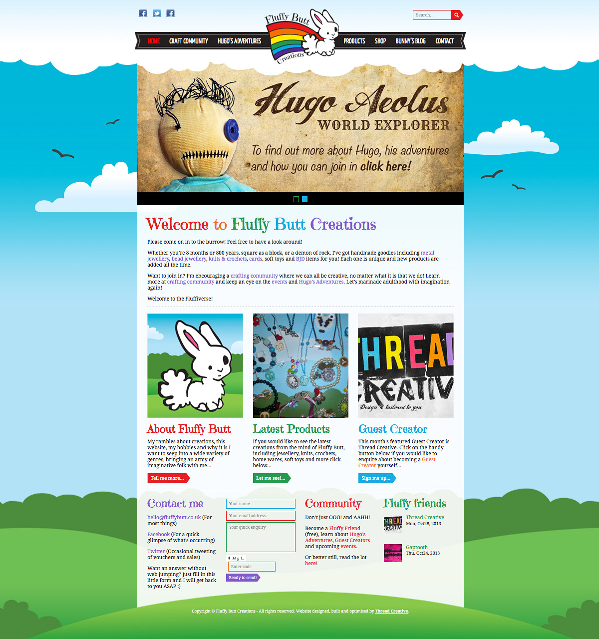 Fluffy Butt Creations WordPress Website Blog Image