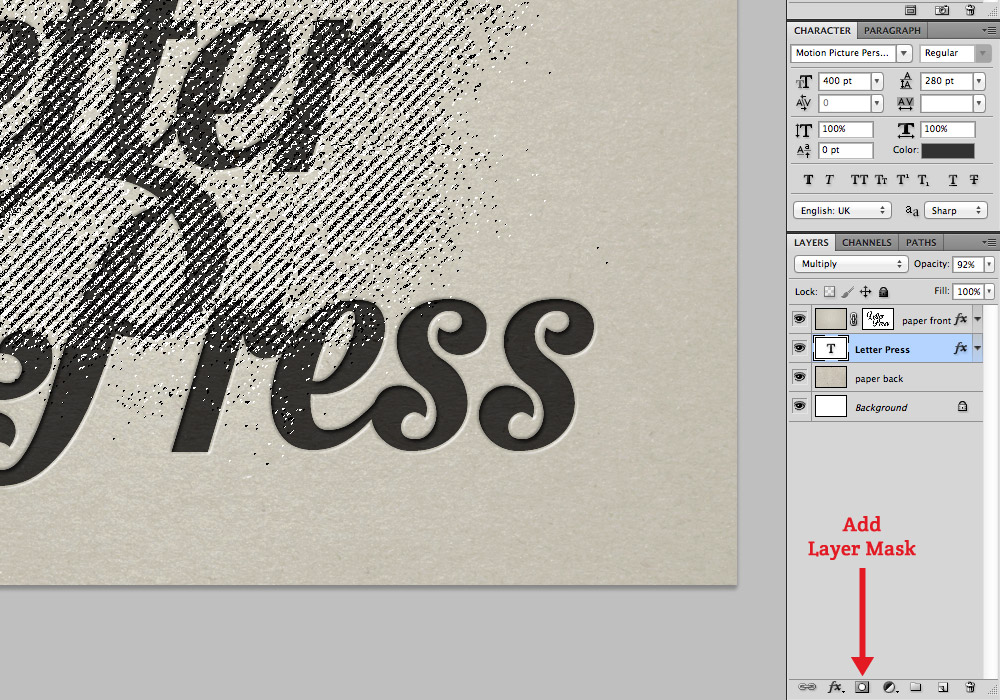 Letterpress Effect Photoshop Tutorial Blog Image
